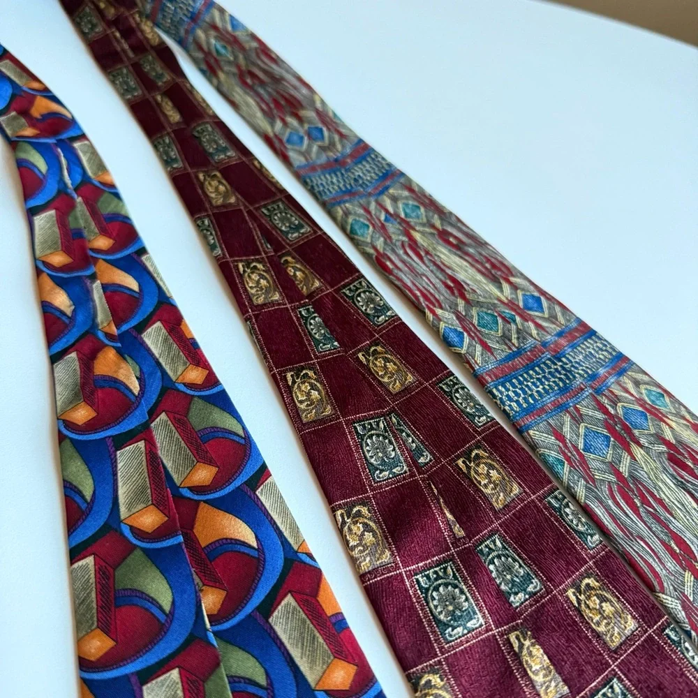 Lot of 3 Vintage Silk Tie J. Garcia Collector’s Edition Metropolitan Museum Art
